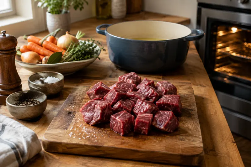 Fleisch trocken tupfen