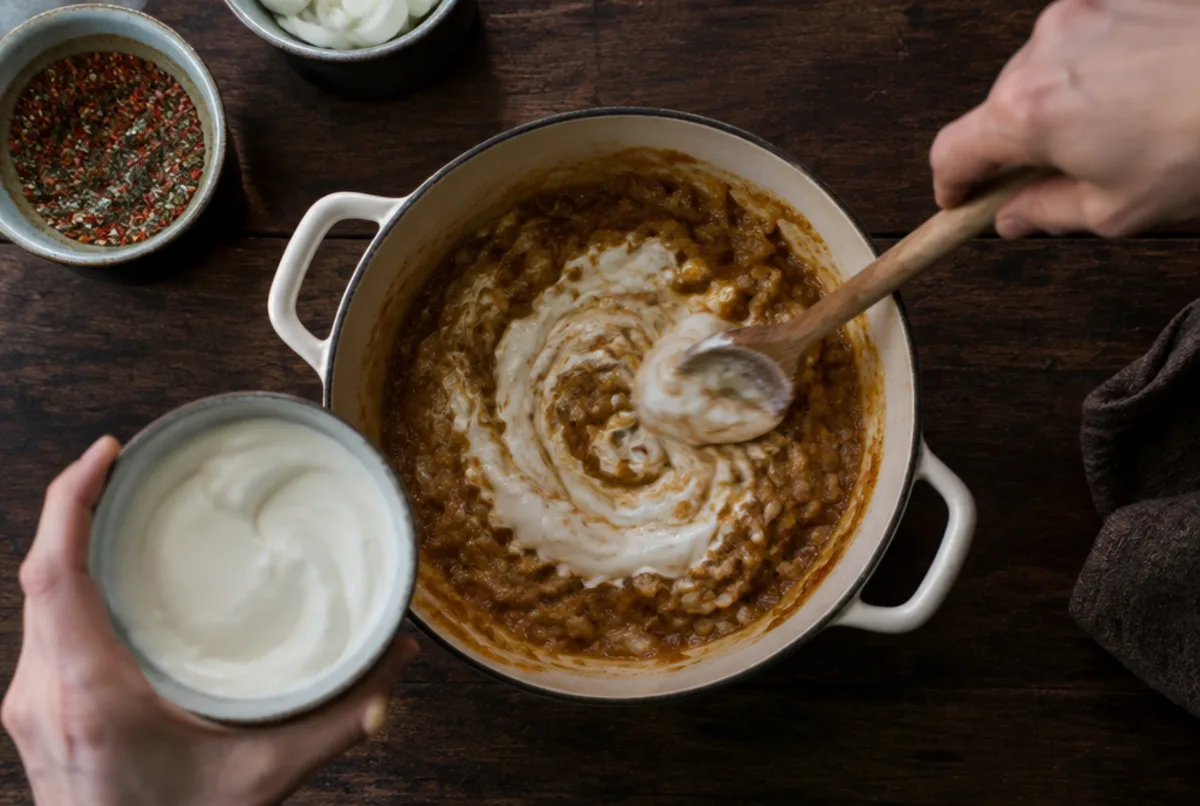 Joghurt einrühren