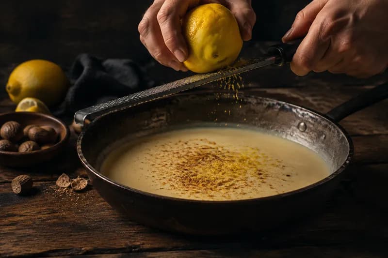 Mit Muskat und Zitrone abschmecken