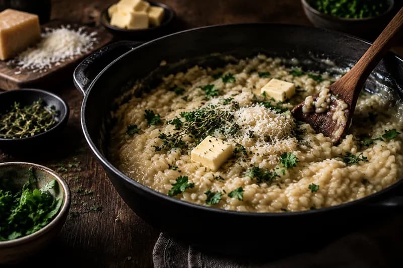 Risotto fertigstellen