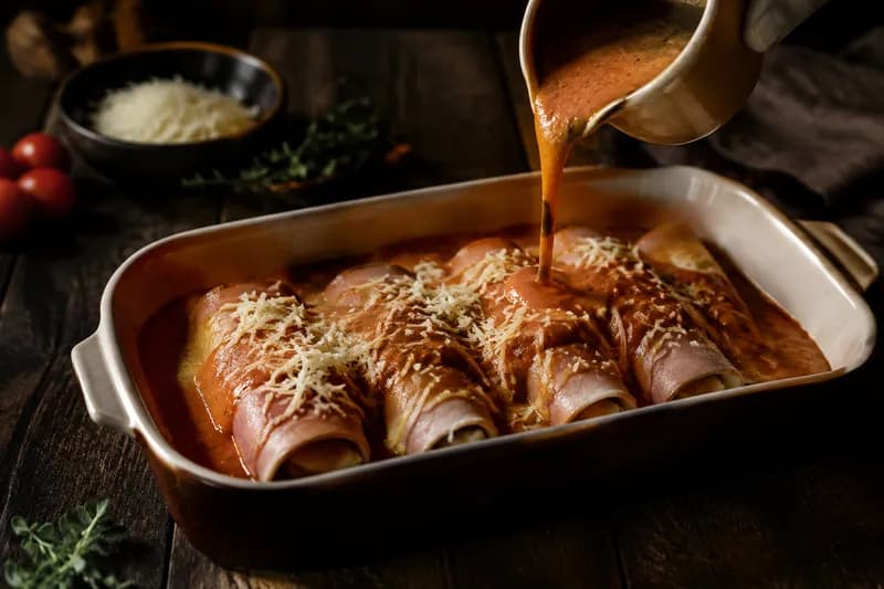 Sauce anrühren und überbacken