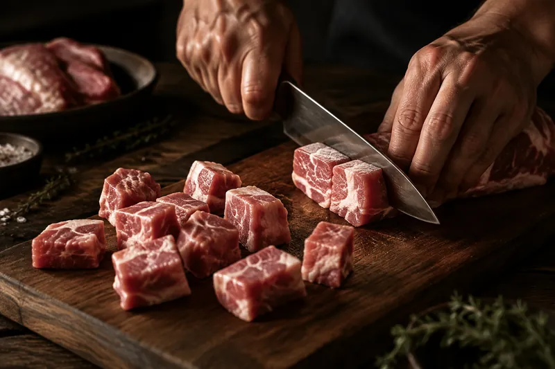 Fleisch würfeln