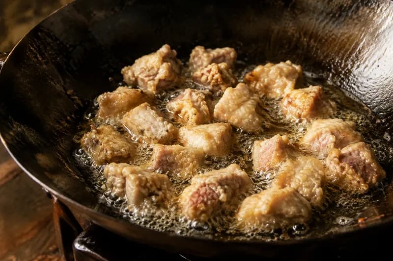 Erste Frittierpassage bei 160 °C