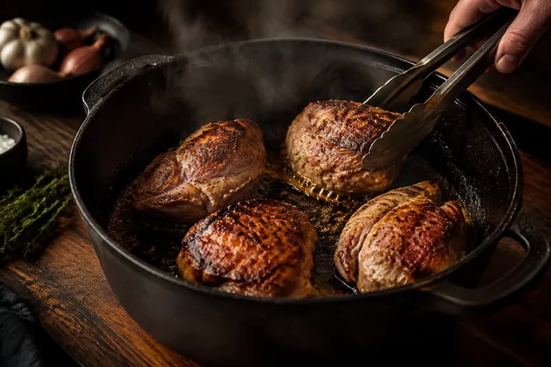 Bäckchen anbraten