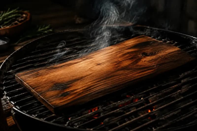 Grill und Brett vorbereiten