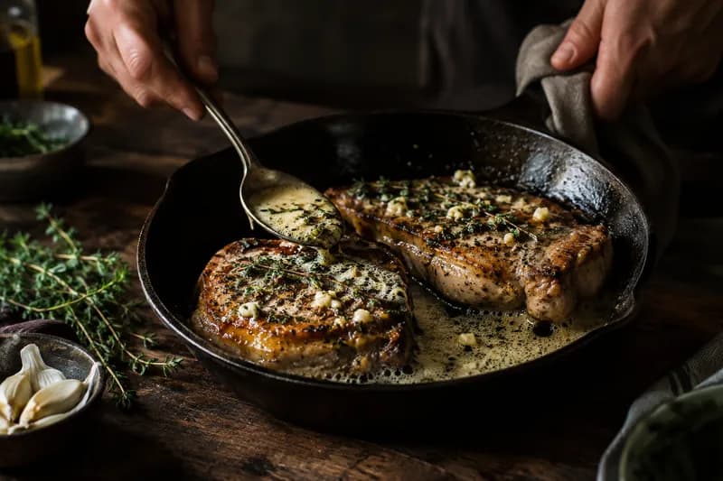 Mit Butter aromatisieren