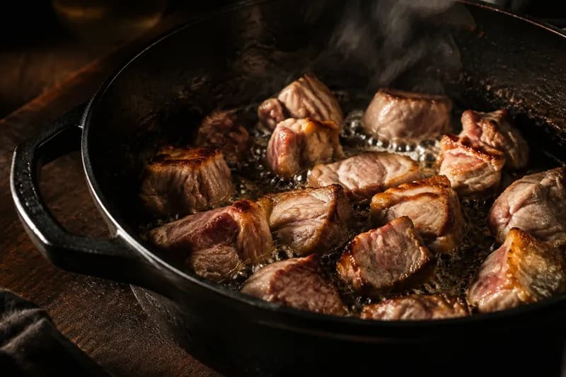 Fleisch anbraten