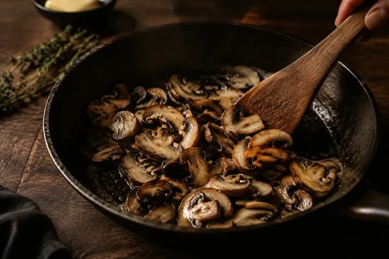 Champignons braten