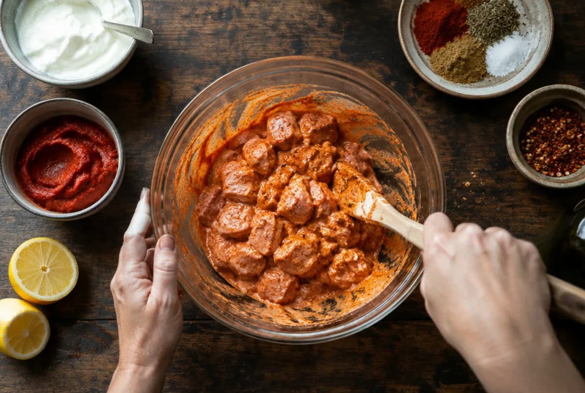 Marinade anrühren und einlegen