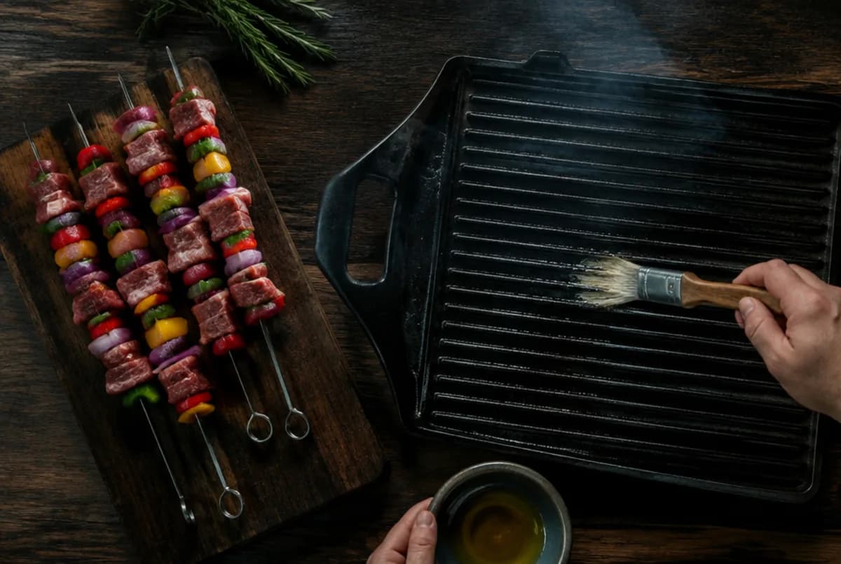 Grill einheizen