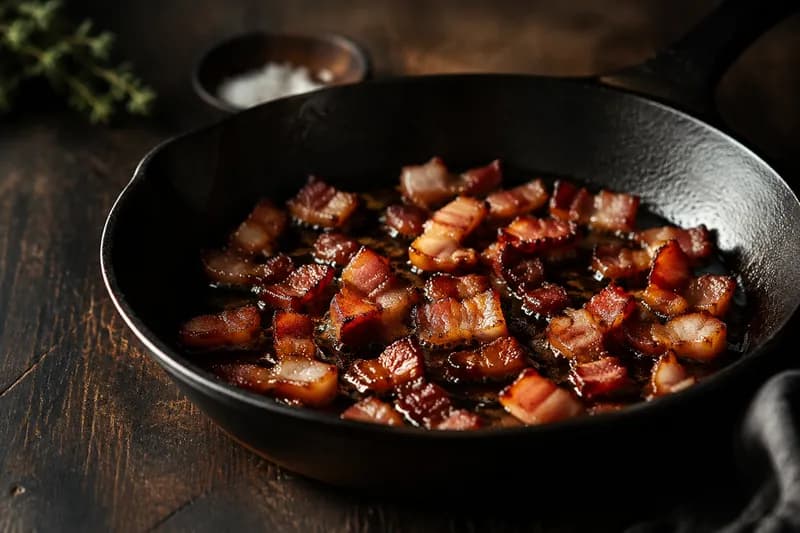 Speck auslassen
