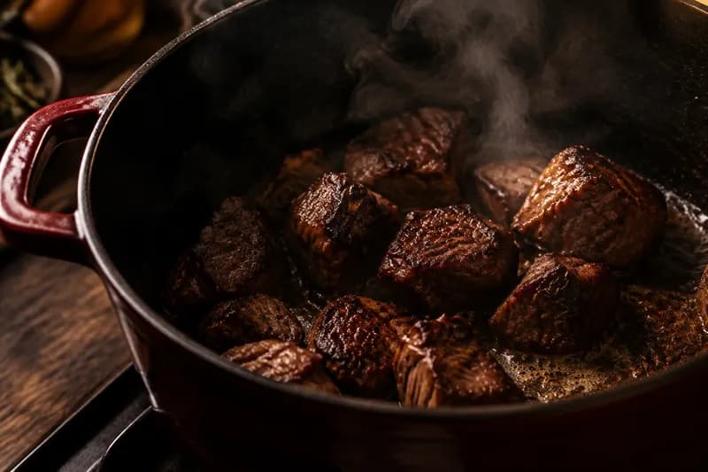 Fleisch anbraten