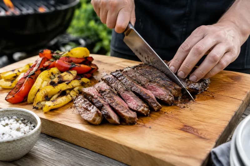 Steaks ruhen und servieren