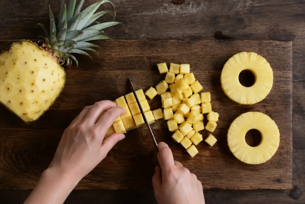 Ananas vorbereiten