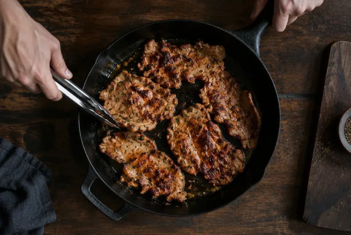 Fleisch scharf anbraten