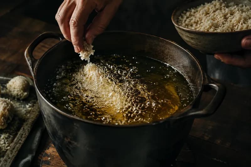 Öl auf 170 °C erhitzen