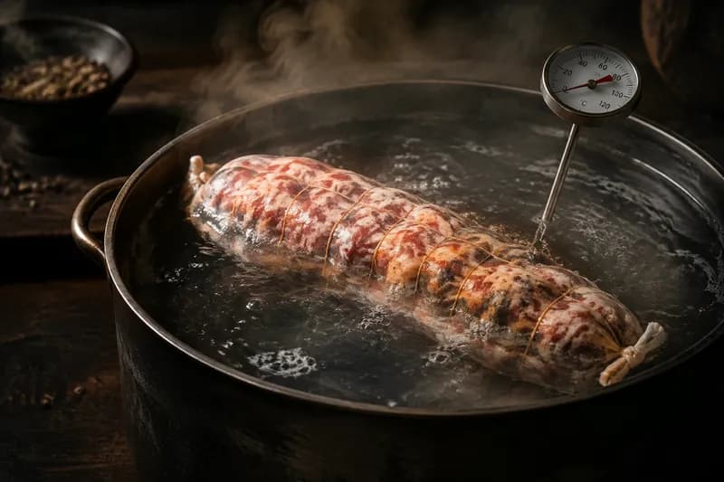Saucisson pochieren