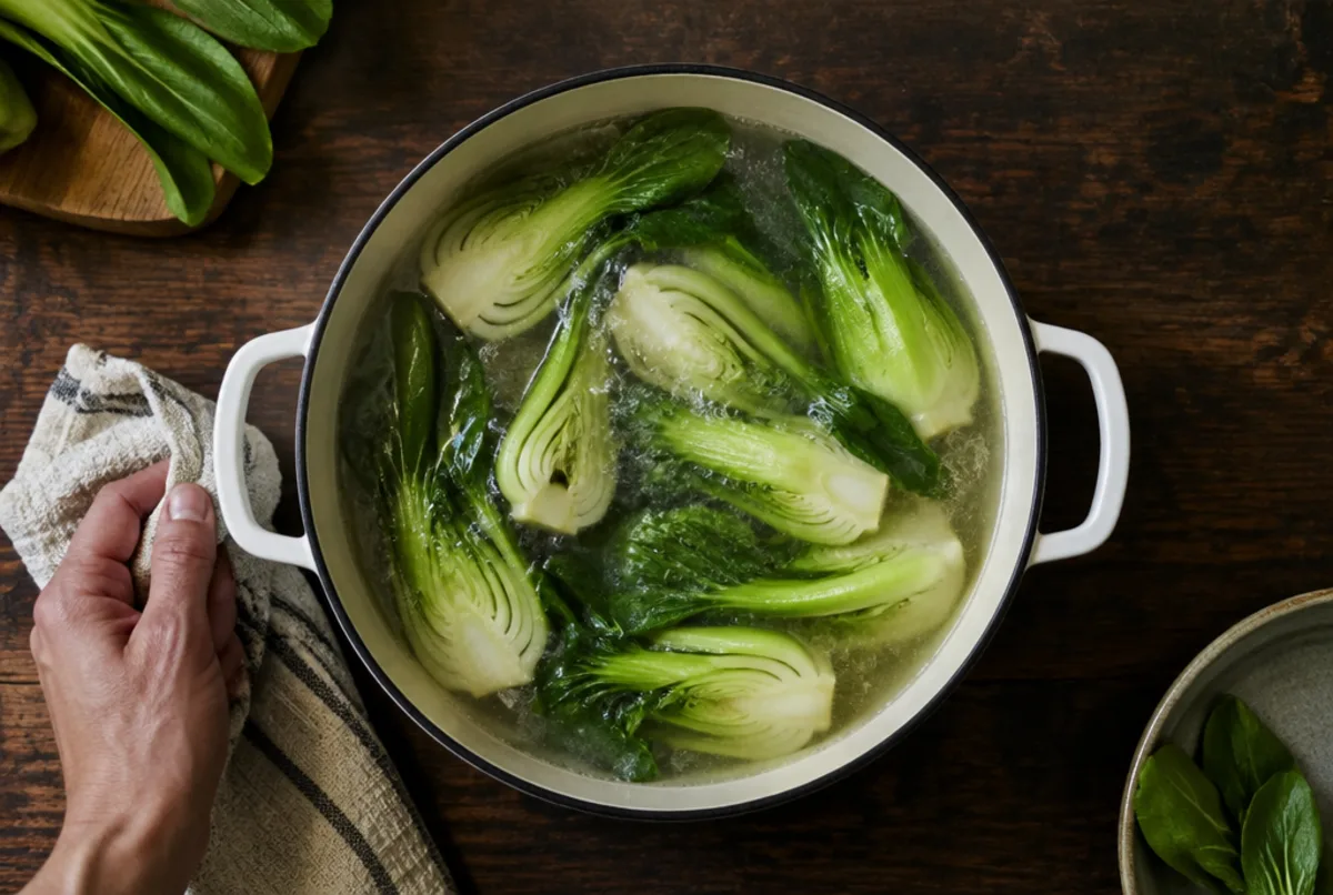 Pak Choi blanchieren