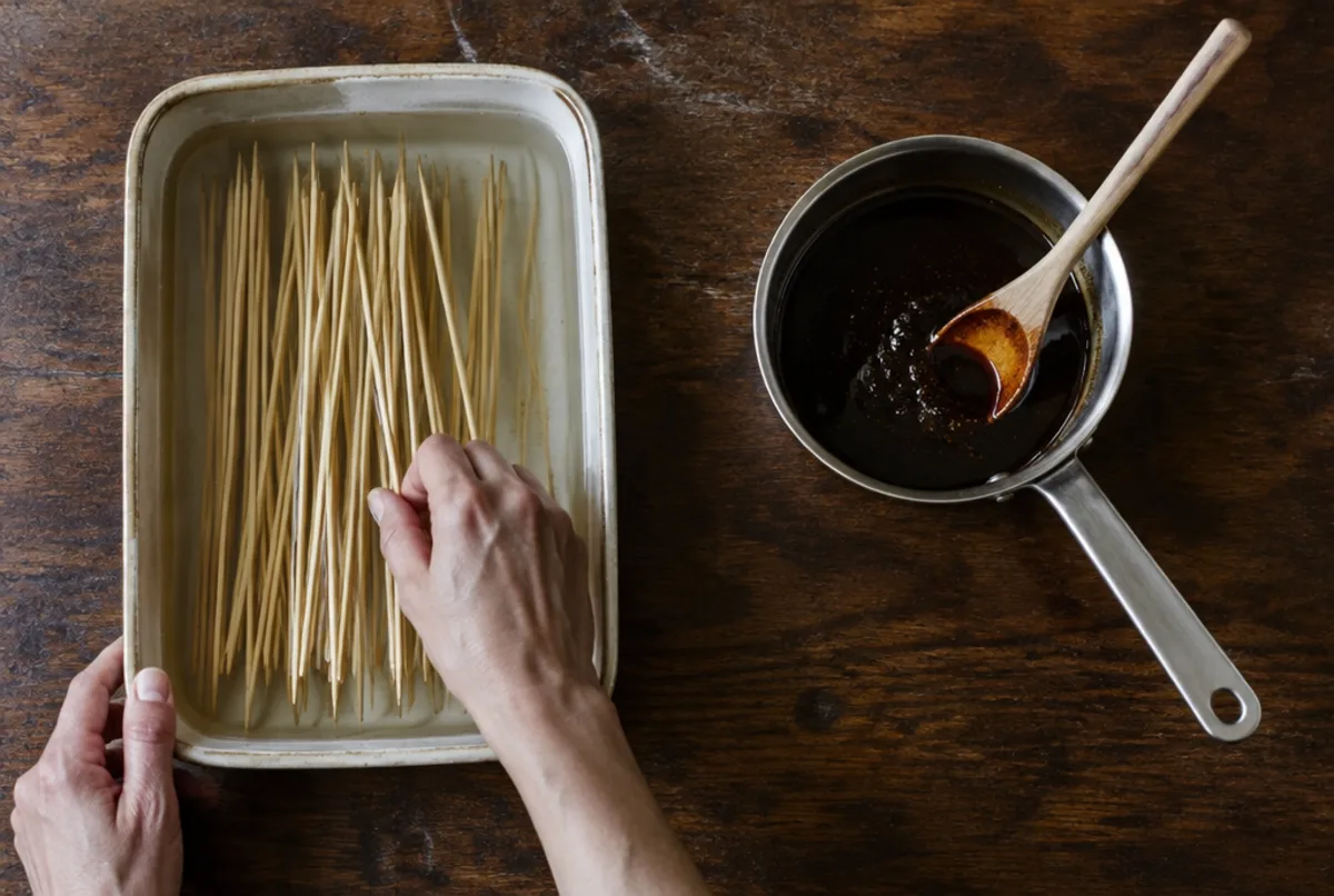 Spiessli wässern und Tare kochen