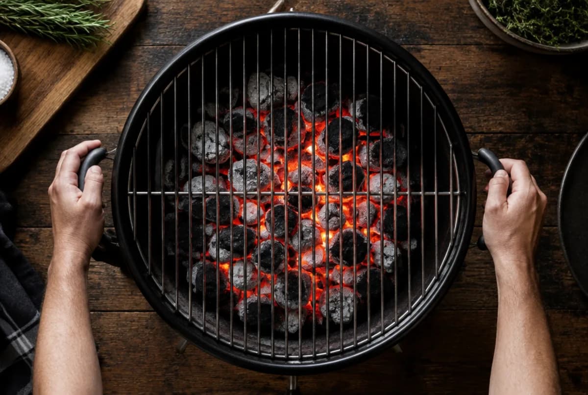 Grill oder Pfanne erhitzen