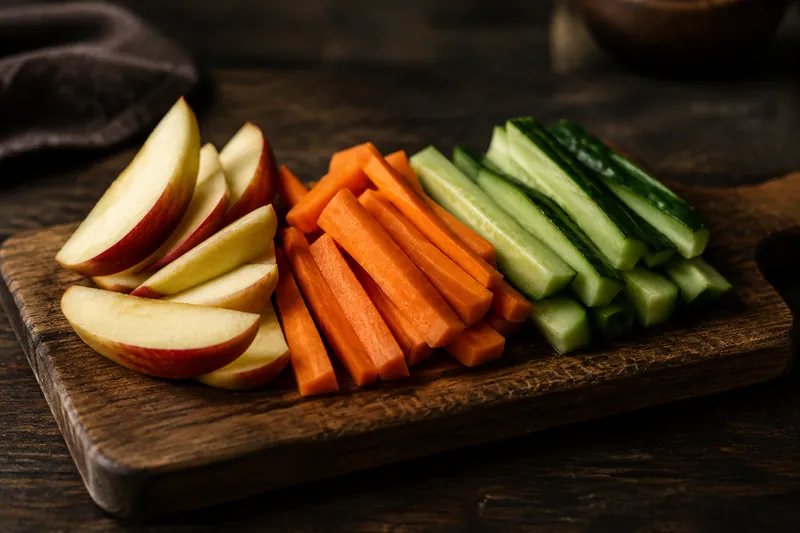 Obst und Gemüse vorbereiten
