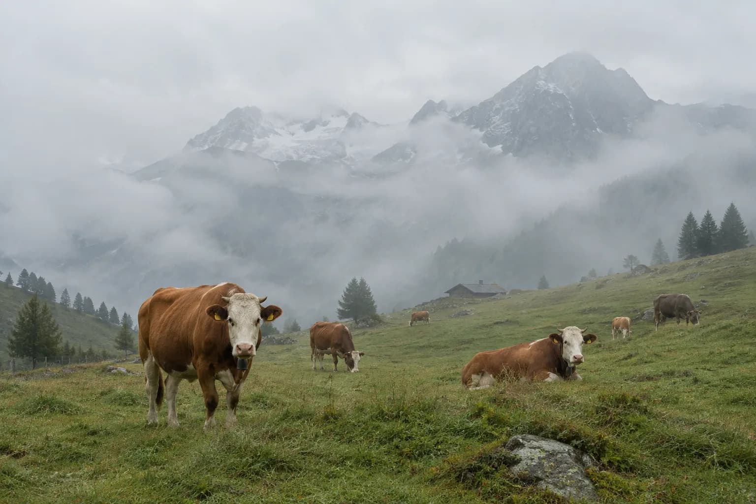 Rind auf der Alpwiese