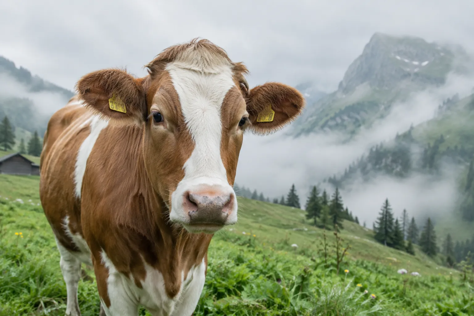 Junges Rind auf der Weide